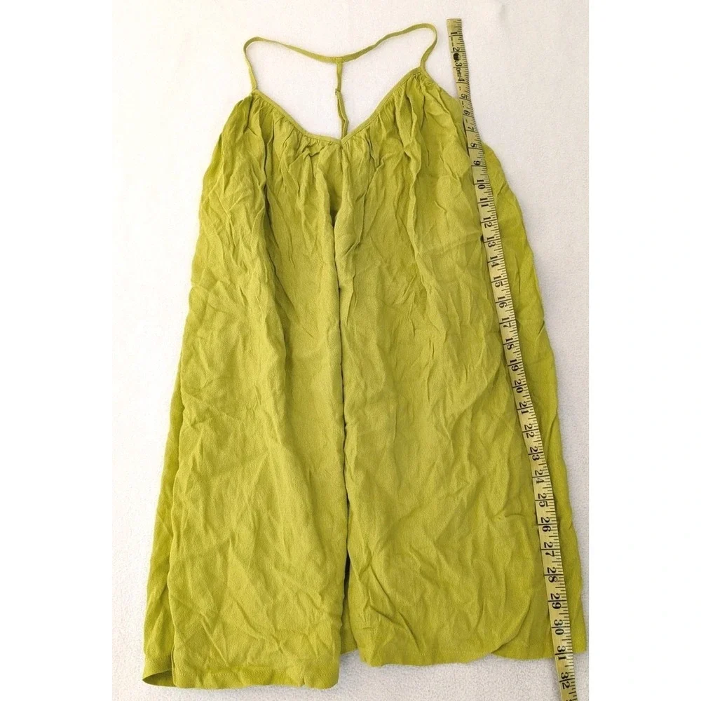 Tobi Babydoll Slip Dress Women's Small Low Back Retro Glam Lined Mini Green NEW